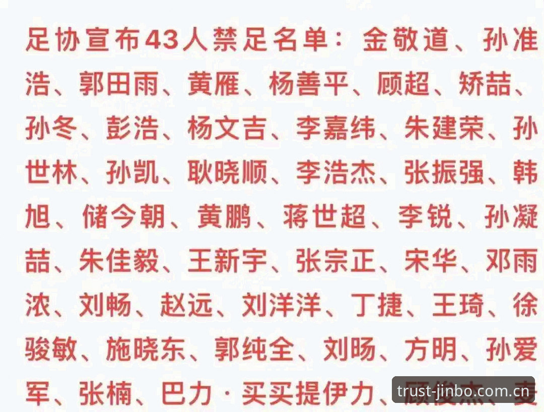 足协第三批禁足名单曝光：17人终身禁足，48人受罚的3大深层启示